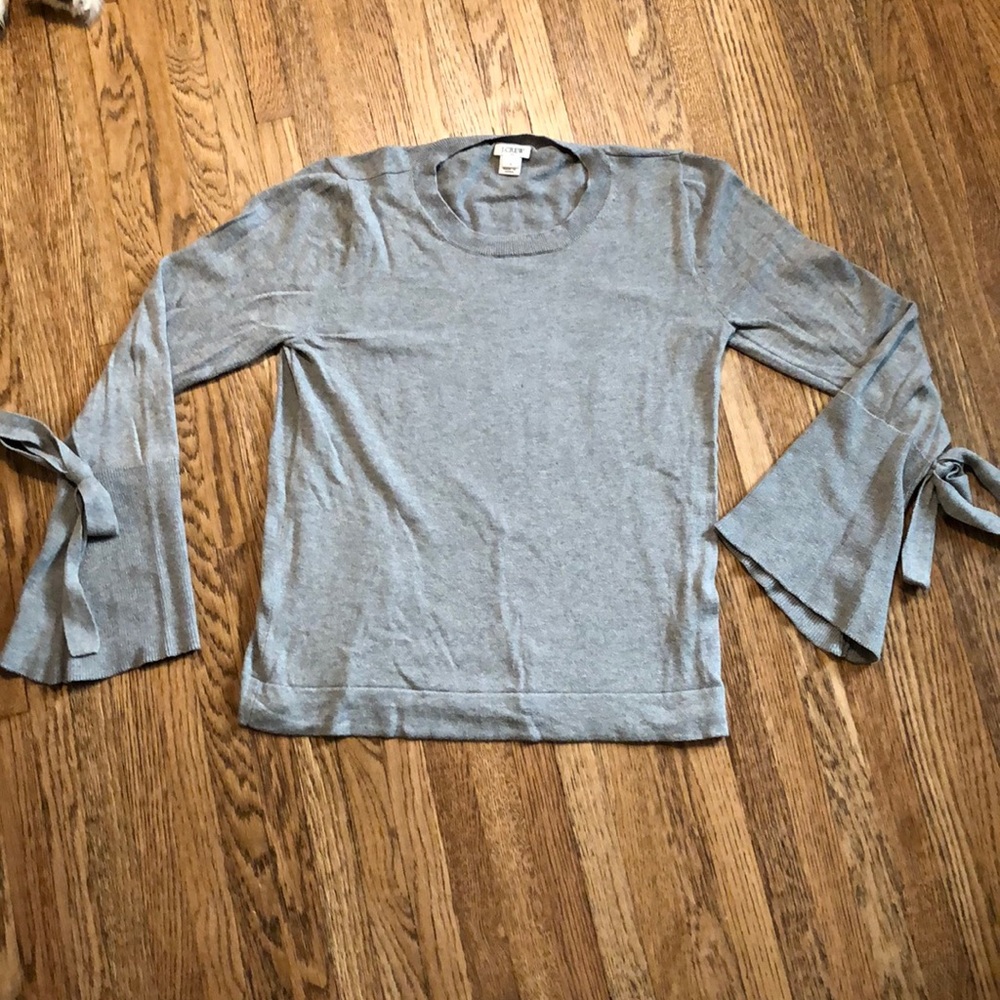 JCrew Tie Sleeve Sweater